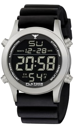 KHS Platoon Steel Digital KHS.PLASD.DB mit Taucherband schwarz