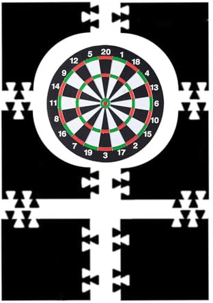 ARIOU Dartscheiben-Wandschutz, 6 Dartscheiben-Rückwände & leichte Dart-Rückwand, EVA-Dartscheiben-Surround & Dartscheiben-Wandschutz, quadratischer Dart-Wandschutz & Dartscheiben-Rückseite
