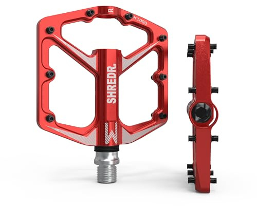 SHREDR. Ryzr Flat Pedale für MTB | Superleichte Flatpedals fürs Mountainbike | In 9 Farben | Superleicht: 320gr. pro Paar