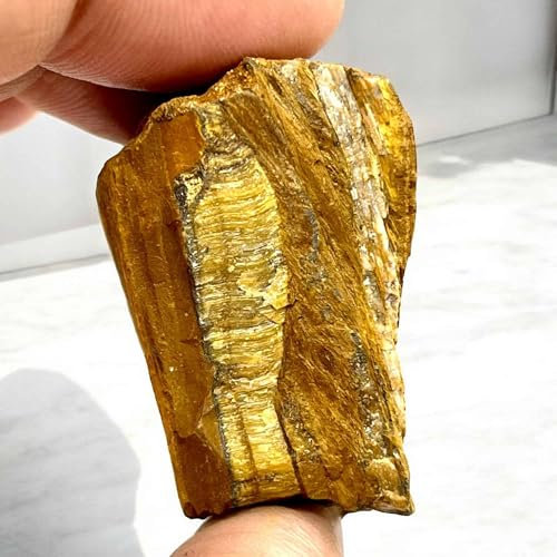 arana's Pierre de poche Oeil de tigre brut 3-5 cm - Emportez-la toujours avec vous - Amulette porte-bonheur - Pierres et cristaux naturels de guérison (œil tigre)
