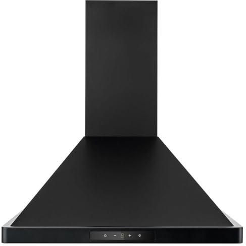 electriQ 60cm Traditional Chimney Hood with Touch Control - Black