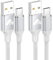 USB C Charger Cable [2Pack 2M+1M] Type C Fast Charge Charging Lead Nylon USB A to USB C for Samsung Galaxy S20 S21 S8 S9 A11 A32 A43 A52 Note 10 20, iPad