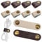 10 PCS Leather Cord Organizer Straps, Leather Cable Straps, Earphone Cord Holder, Snap Cord Holder for Earphone Wrap, Cable Straps, Headset