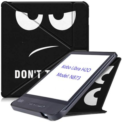 Étui pour liseuse Kobo Libra H2O 7 avec support magnétique, coque en TPU souple N873 et fonction réveil automatique (YJ)