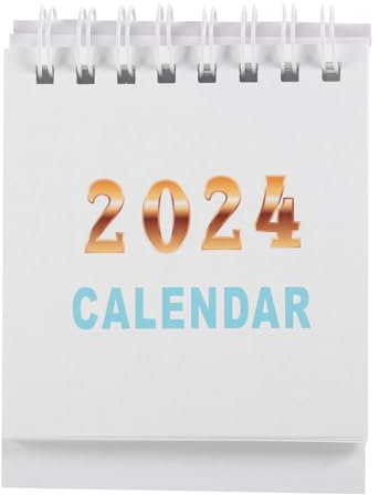 VILLCASE Tischkalender Stehend Schreibtischkalender für Büro Haushaltskalender mit Notizfeldern Tischdekoration Schlicht Wohnaccessoires Platzsparend