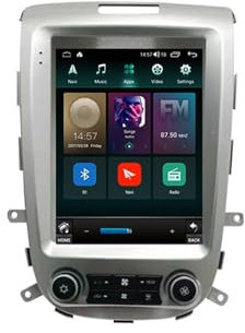 MIVPD Autoradio für Santa Fe 2006-2012 Android 15 Stereo mit 9,7-Zoll-Touchscreen-Unterstützung 5G WiFi Wireless CarPlay Android Auto GPS Navigation BT USB DSP SWC Rückfahrkamera FM Radio,Silber,TS7