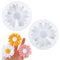Ptwola Lot de 2 moules en silicone en forme de marguerite en résine pour bougies, décorations 3D en forme de chrysanthème pour fondant, chocolat, gâteau, cupcakes, bonbons, chocolat, sucre, savon