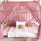 Baby Fancyroom Hausbett Himmel Betthimmel Altrosa für Kinderbett Kinderzimmer Baldachin Bettvorhang Betthimmel für Mädchen Prinzessin Zimmer (300cm, mit 5 goldenen Schmetterlingen)