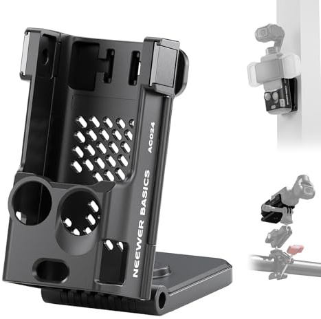 NEEWER Basics Magnetischer Halterung Ständer Kompatibel mit DJI Osmo Pocket 3 Creator Combo Zubehör Erweiterungsadapter mit 1/4 Schraubenloch, Kunststoffhalter für Akkugriff M21 Light, AC024