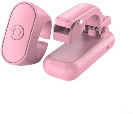 Page Turners Remote Control for Kindle, Clicker Hands-Free eBook Reading Device 2.4GHz Wireless 10 Meter Range Portable Design(Pink)