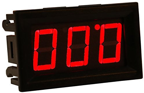MATEE 3-Wire Digital Voltmeter DC 0.00-30.0V with Red LED Display and Reverse Polarity Protection