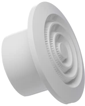 Ø 80mm Rejilla Redonda de Ventilación de Techo con Mosquitera - Plástico ABS Blanco
