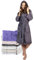 Bademantel Damen - 100% Baumwolle (350g/m²) OEKO-TEX® Zertifiziert - Morgenmantel Damen mit Kapuze, 2 Taschen, Gürtel - DarkGrau - S