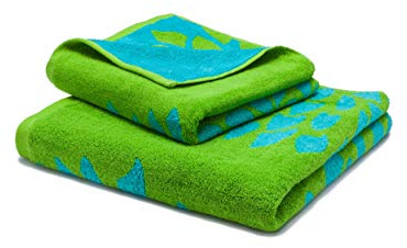 grace Grand Spa Dahlie Frottierserie (Handtuch 50 x 100 cm, grün/türkis)