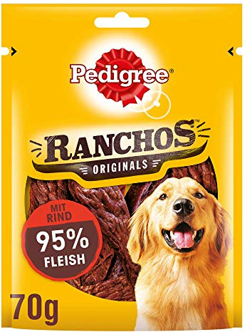 Pedigree Hundesnacks Hundeleckerli Ranchos mit Rind, 1 Packung (1 x 70g)