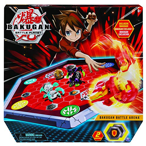 Bakugan 6045142 Battle Arena, umrandetes Spielfeld mit exklusivem Pyrus Phaedrus Bakugan