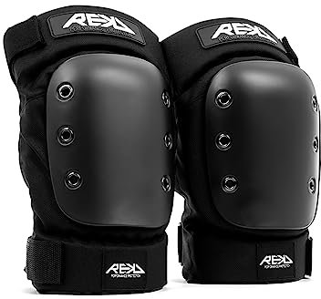 REKD Pro Ramp Knee Pads Rodilleras Skateboard, Adultos Unisex, Negro (Black), XL