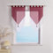 ESLIR Scheibengardinen Modern Bistrogardine küche Gardinen mit Schlaufen Transparent Vorhänge Voile Violett BxH 60x90cm 2 Stück