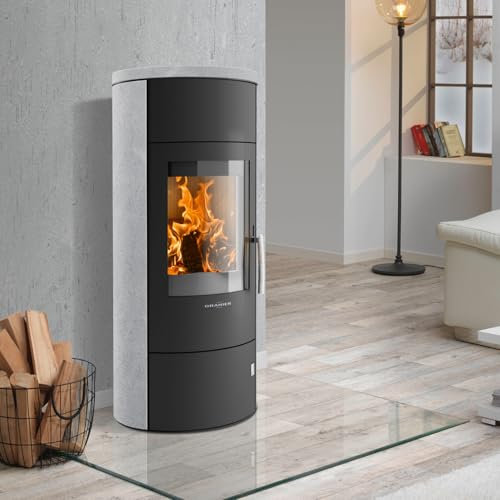 Oranier 5449 23 Polar W+ 2.0 Kaminofen Stahl Schwarz/Speckstein/A+
