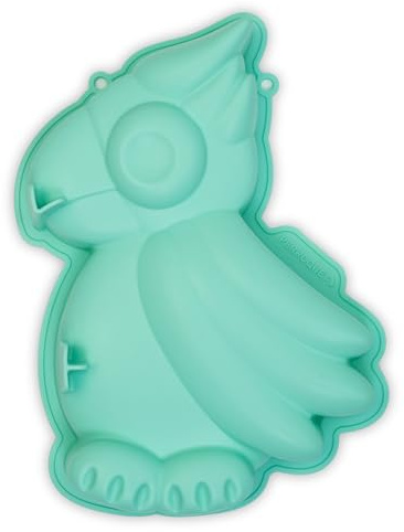 CÉCOA • Papageienkuchenform, 27 cm • 100 % hochwertiges Silikon mit Antihaftbeschichtung • garantiert BPA-frei • perfektes Kochen • einfaches Herauslösen • Ideal für Geburtstage mit Dschungel-Thema