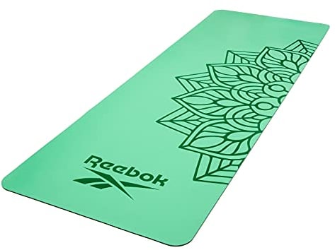 Reebok Unisex Naturkautschuk yogamatte, Grünes Mandala,