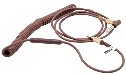 vhbw Audio AUX Kabel kompatibel mit Marshall Kilburn 3, Major 3, Major 4 Kopfhörer - Audiokabel 3,5mm Klinkenstecker, 150-230 cm, Gold/Braun