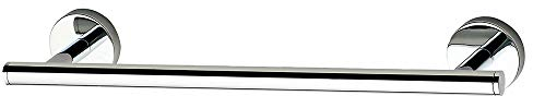 Barre de Serviettes Design Med 30 cm. Fabriqué en Acier Inoxydable et Finition Chrome Brillant. avec Deux Options de positionnement, adhésif ou avec vis.