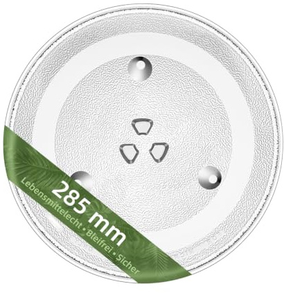 Gemroom Plateau tournant en verre de rechange pour micro-ondes de 29 cm