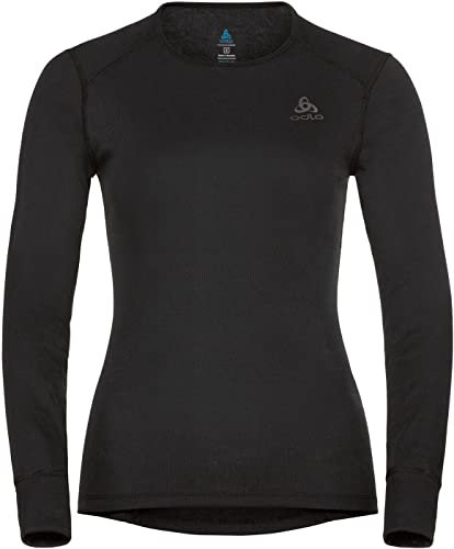 Odlo Bl Top Crew Neck L/S Active Warm Eco Camiseta de Manga Larga, Azul Oscuro (Dark Sapphire), Small para Mujer