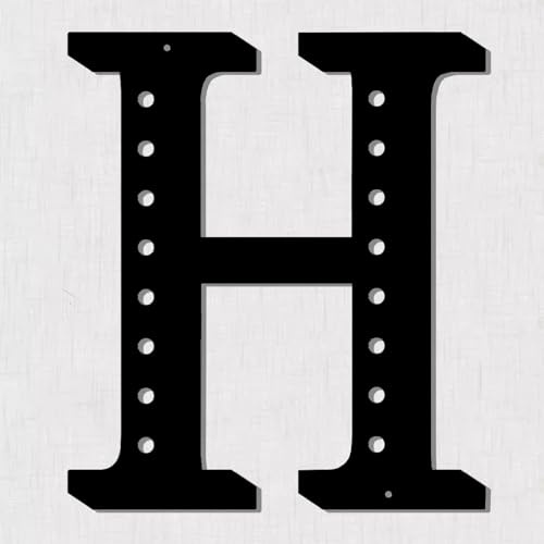 Resama 28 cm schwarze Metall-Buchstaben für Wanddekoration, visuelles 3D-großes Alphabet, dekoratives Bauernhaus-Hängeschild für Wohnzimmer, Schlafzimmer, Büro, Zuhause, Party