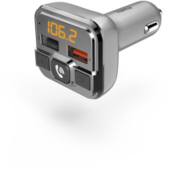 Bluetooth® FM-Transmitter für Autoradio, Freisprecheinrichtung, 2x USB-Port