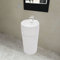 Tidyard Keramik Standwaschbecken Rund Waschbecken Keramikwaschbecken mit Hahn/ueberlaufloch Weiss