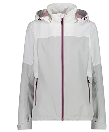 CMP - Damen-Ripstop-Jacke mit abnehmbarer Kapuze, Stein, D40