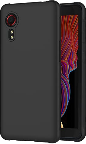 AICEK Kompatibel mit Samsung Galaxy Xcover 5 Hülle, Schwarz Silikon Schutzhülle für Samsung Xcover 5 Case TPU Bumper Handyhülle