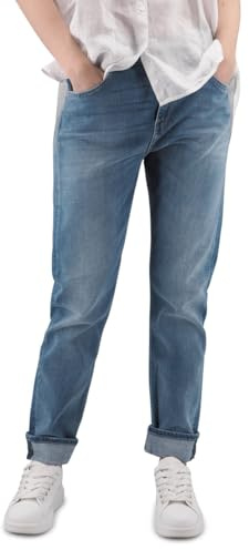 Replay Damen Jeans Marty Boyfit mit Power Stretch, Medium Blue 009 (Blau), 28W / 30L