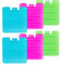 ASAB 6 Pack Freezer Blocks for Cool Bags Reusable Small Ice Packs for Lunch Boxes Kids School Cooler Space Saving Portable Design Mini Freezer Packs for Travel Picnic Camping Hiking Multicolour