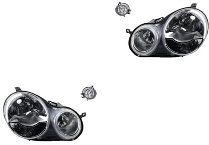 Johns, Scheinwerfer Satz Halogen passend für VW Polo 02 9N 10/2001-04/2005 H7 H1 +Nebel