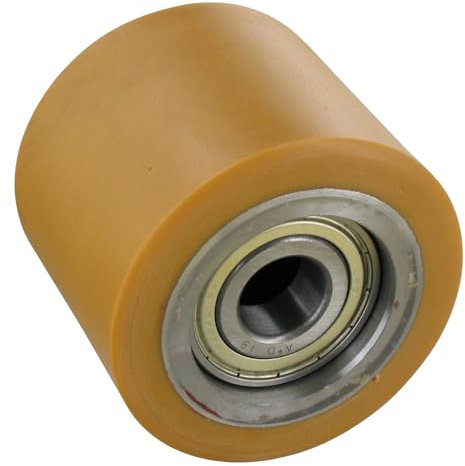 Rollentechnik Hubwagenrolle Laufrolle Ersatzrolle Polyurethan 82x60 Einspannlänge 56 Achs-Bohrung: 20