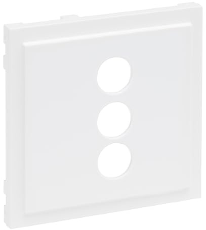 LEGRAND, SEANO Abdeckung für 3-fach RCA (Cinch)-Anschlussdose, 3 separate Cinch-Anschlüsse, Farbe: Ultraweiß, 765186