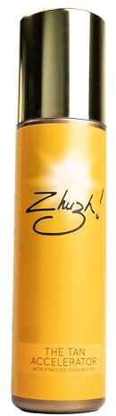 Zhuzh! Tan Accelerator 200ml - Fast Acting Natural Tan Enhancer, Hydrating Formula for Sun and Sunbed Use, Nourishing Ingredients for a Deep, Even, Long-Lasting Sun-Kissed Glow