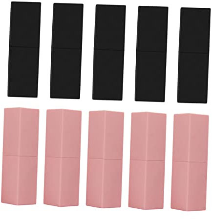 Gogogmee 10 Pièces Tubes à Lèvres Vides Rechargeables Pour Maquillage Diy Format Compact Et Léger Voyage Récipients De Soin Des Lèvres Cosmétiques Portables Design Pratique Pour Filles