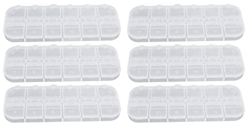 Qukaim Nail Storage Box Plastic Jewelry Box Organizer, 10Pcs Nail Tips Transparent Storage Box for Nail Decorations, Dustproof Waterproof Nail Art Tip Storage Organizer, Empty Nail Tip Box for Nail