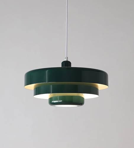 Hsyyz E27 Moderne Pendelleuchte, Höhenverstellbar - Deckenleuchte für Esstisch, Schlafzimmer, Wohnzimmer, Esszimmer, Flur (Grün)