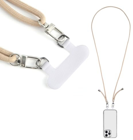 XIHIRCD Languette d'attache pour Téléphone à Double Boucle et Cordon Téléphone Bandoulière, Patch de Sangle de Téléphone pour Étui de Téléphone à Couverture Complète avec 2 Trous pour Haut-Parleur