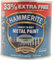 AMK® Hammerite Metal Paint Hammered Silver 1 Litre Direct To Rust Quick Drying No Primer Or Undercoat Needed Single Coat