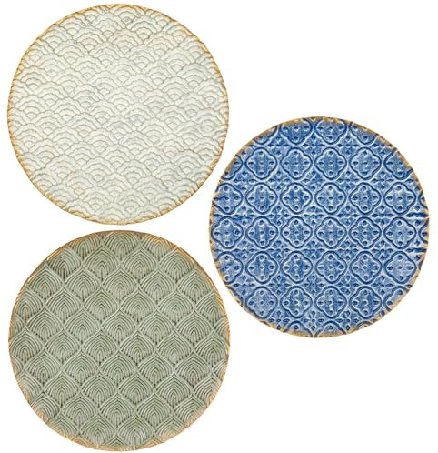 3er-Set Boho Gold Wandskulpturen Runde Wanddekoration Metall Wandschmuck Dekorationen 3D Metallbilder Modernes Kunstwerk für Haus Wohnzimmer Esszimmer Schlafzimmer Küche Korridor(40cm*40cm), Typ-6