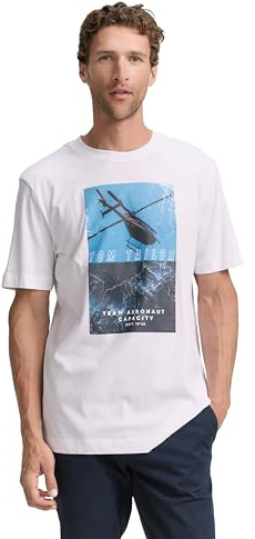 Tom Tailor Herren 1047809 T-Shirt mit Fotoprint
