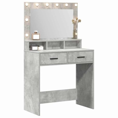 vidaXL Schminktisch Beton Grau 79 x 41 x 135 cm Holzwerkstoff | Dieser Schminktisch hat ein schickes Design,