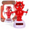 MIJOMA Figura oscillante a energia solare, in plastica, altezza 10 cm, non sono necessarie batterie, per davanzali, auto e luoghi soleggiati (rosso diavolo)