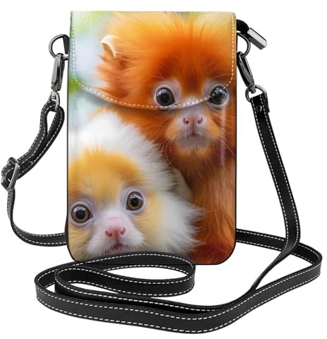 Kleine Handy-Geldbörse, 19,3 x 12,4 cm, YYHWHJDE Dumb Monkey Muster, modisch, praktisch und multifunktional für Wandern, Camping, Einkaufen, Reisen